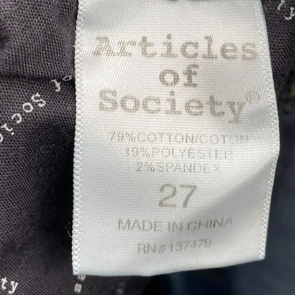 Articles of Society Skinny Stretch Jeans Blue Women's Size 27